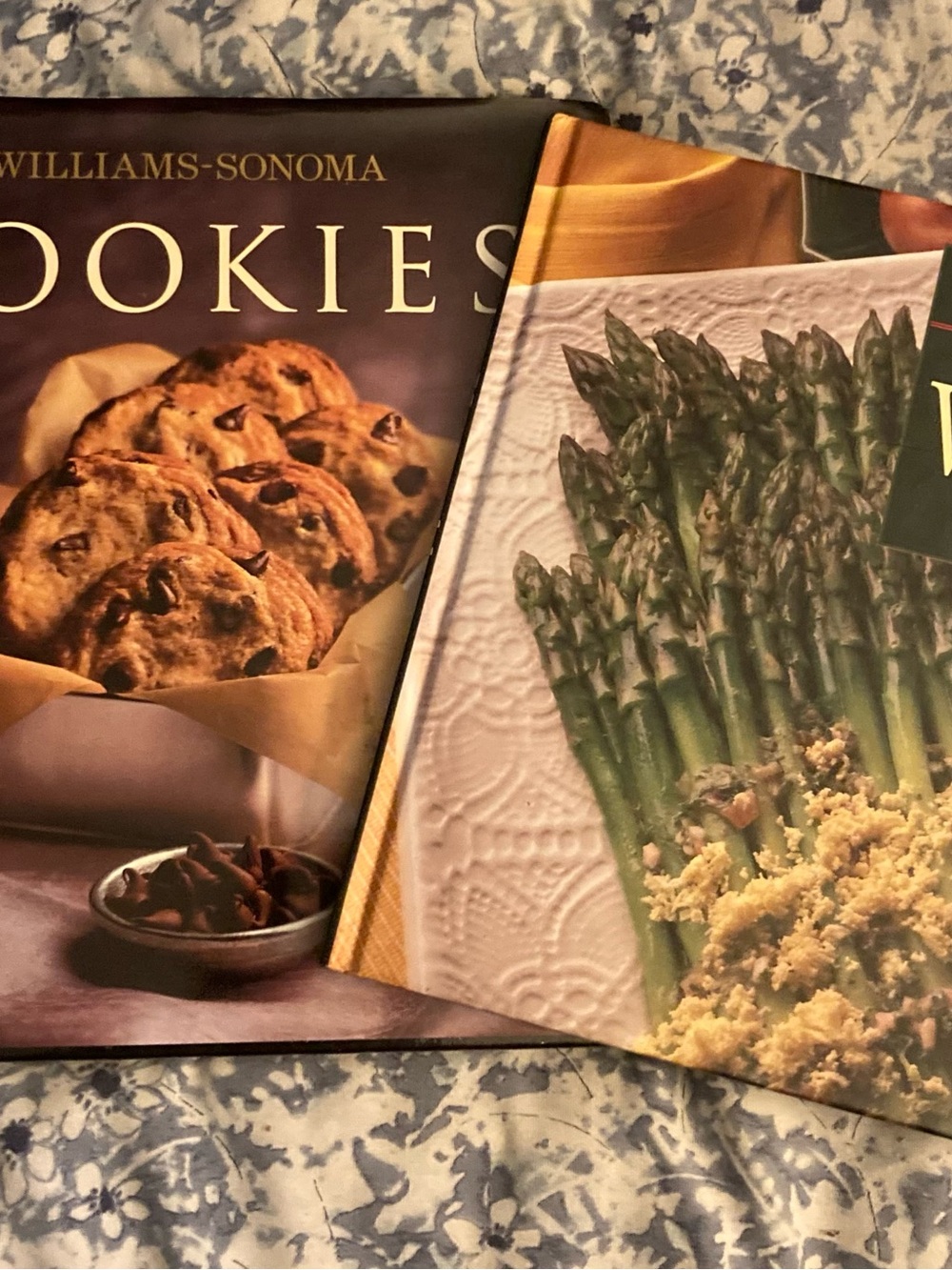 Williams Sonoma Green Asparagus & Brown Cookie Cookbook Pair